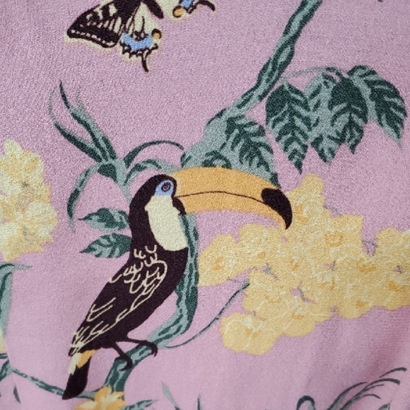 Reformation Toucan Tropical Floral Pink Midi Dress Small - Picture 6 of 8